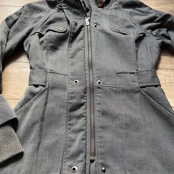 THREE STONES hip-length winter parka, grey, size S, - Picture 5 of 9